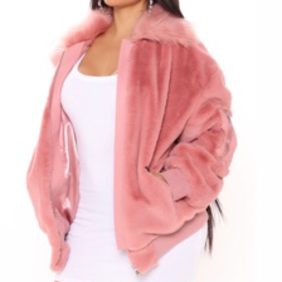 Faux Fur Bomber Jacket - Picture 1 of 1